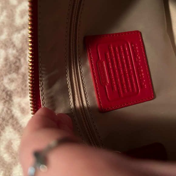 Gently used Coach bag red euc - Picture 4 of 4